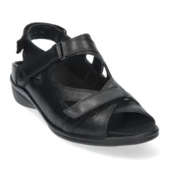 DAMES Durea - Wijdte G - 7258 - Zwart - Uitneembaar Voetbed