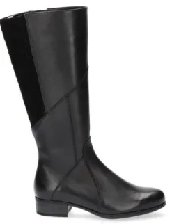 DAMES Durea - Wijdte K - 9643 Zwart - Uitneembaar voetbed - Schacht ca 41 cm