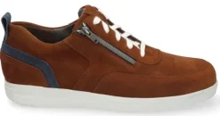 Heren Gijs S.O.S - Wijdte M plus - 1517 0622 - Cognac - Uitneembaar voetbed