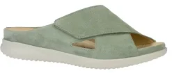 DAMES Hartjes - Wijdte G - 1221116 - Khaki suede - Uitneembaar voetbed