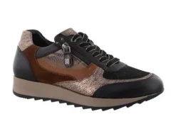 DAMES Helioform - Wijdte K - 250 020 0350 - Zwart met bruin - Uitneembaar voetbed