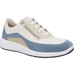 DAMES Solidus - Wijdte K - 65019 - Jeans met Wit - Uitneembaar voetbed