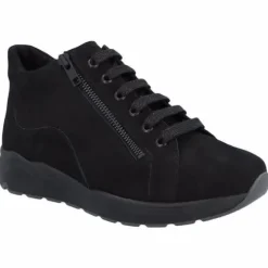 DAMES Solidus - Wijdte M - 43005 - Zwart - Uitneembaar voetbed