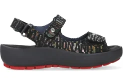 DAMES Wolky - Rio 0332541 - Zwart met diverse kleuren - Uitneembaar voetbed