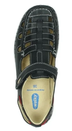 DAMES Wolky - Rolling Summer 35070- Zwart - Uitneembaar voetbed